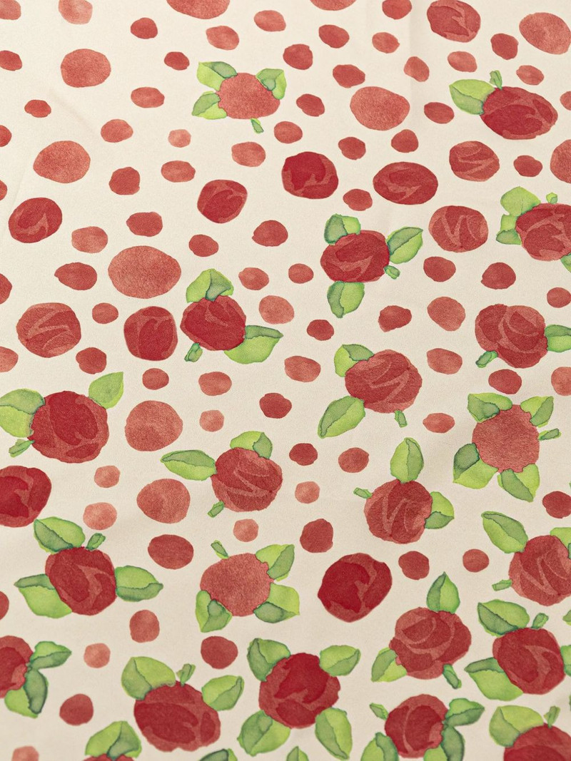 FURLA rose-print silk scarf outlook