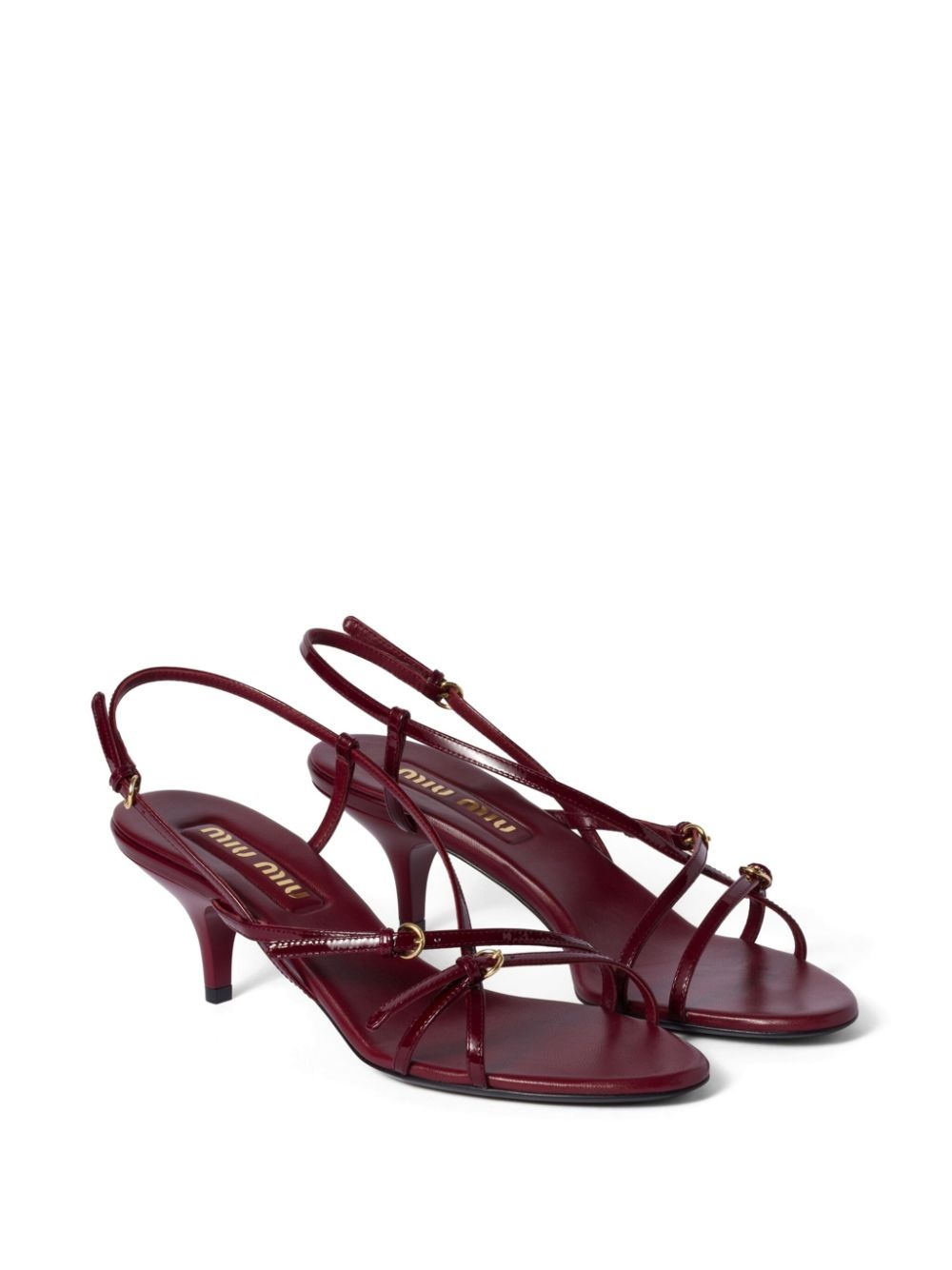 55mm patent leather sandals - 2