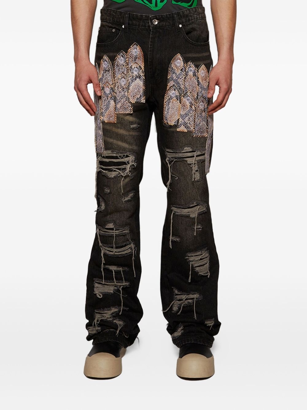 Patched Arch jeans - 3