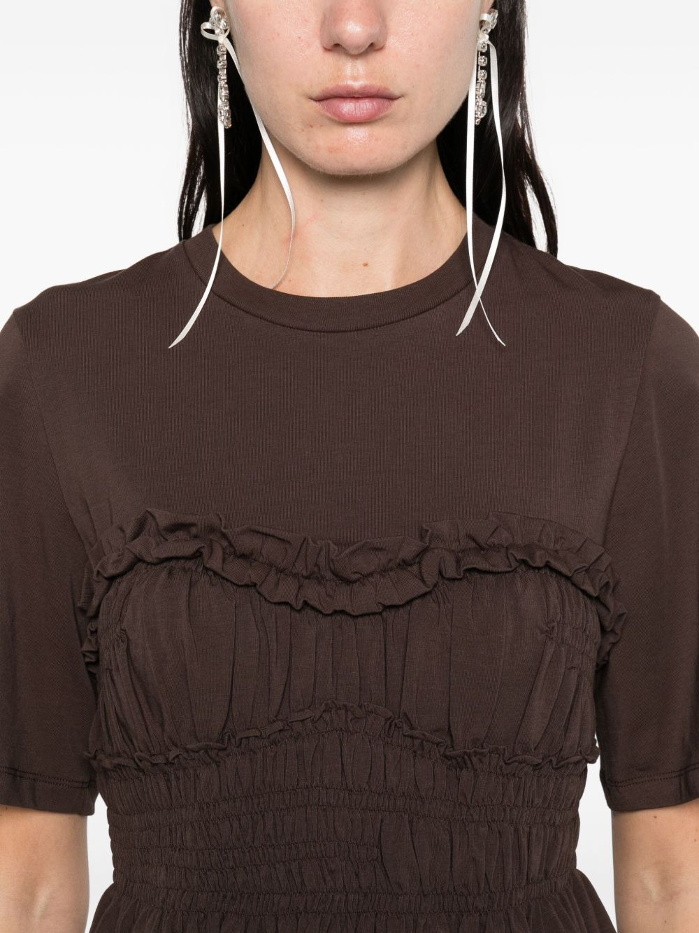 smocked ruffled top - 5