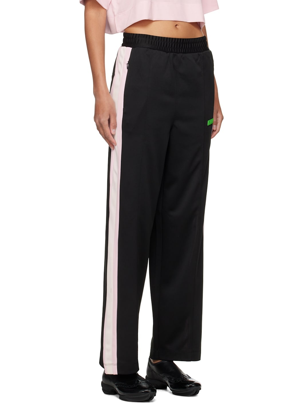 Black Sporty Track Pants - 2