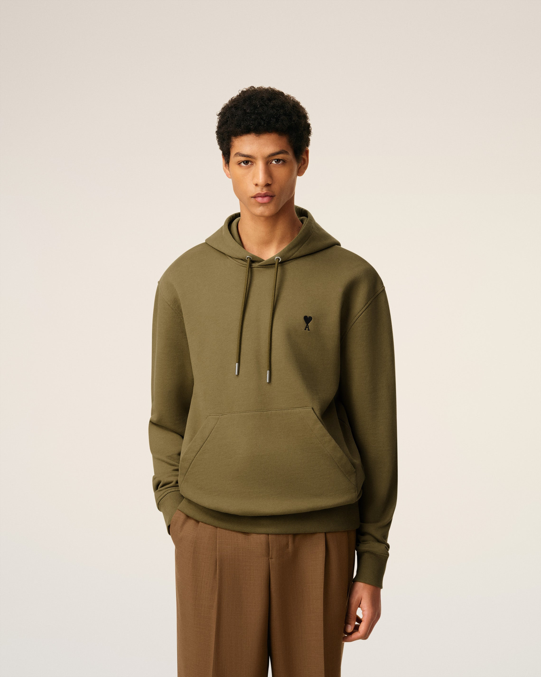 GREEN COTTON AMI DE COEUR HOODIE - 3