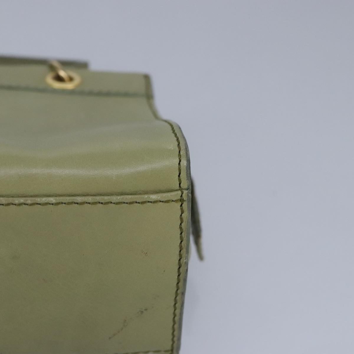 CELINE Hand Bag Leather Khaki - 11