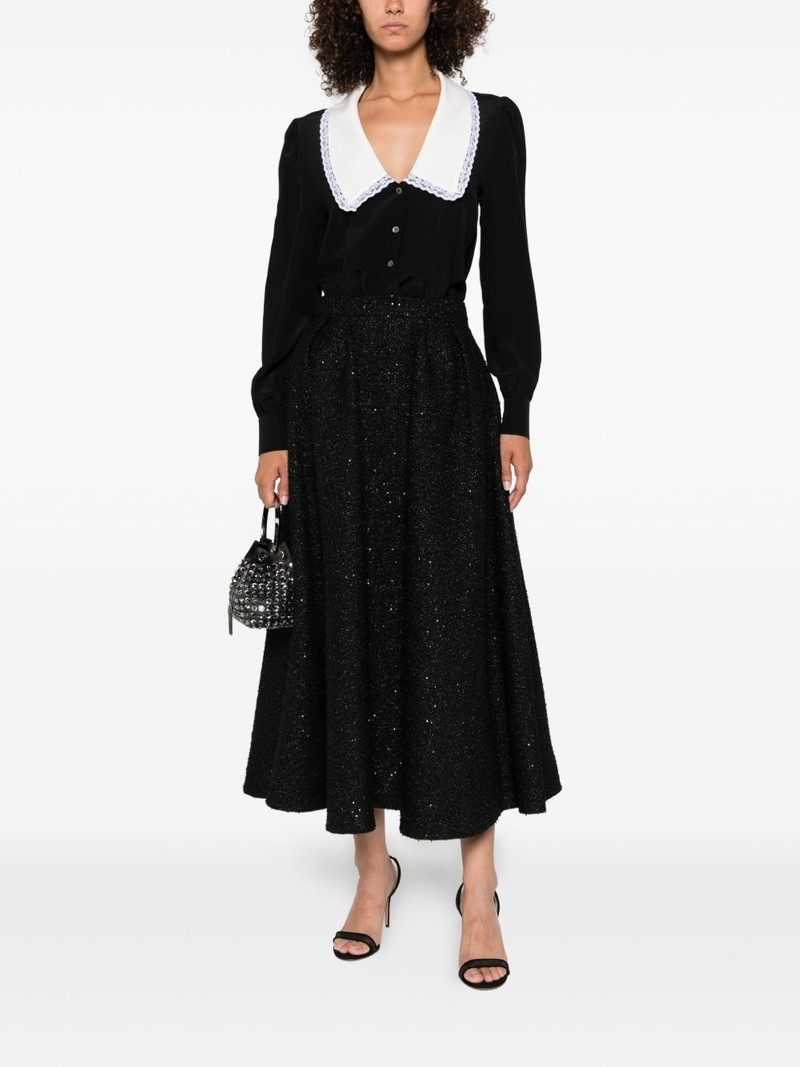 Alessandra Rich lace-trimmed collar blouse outlook