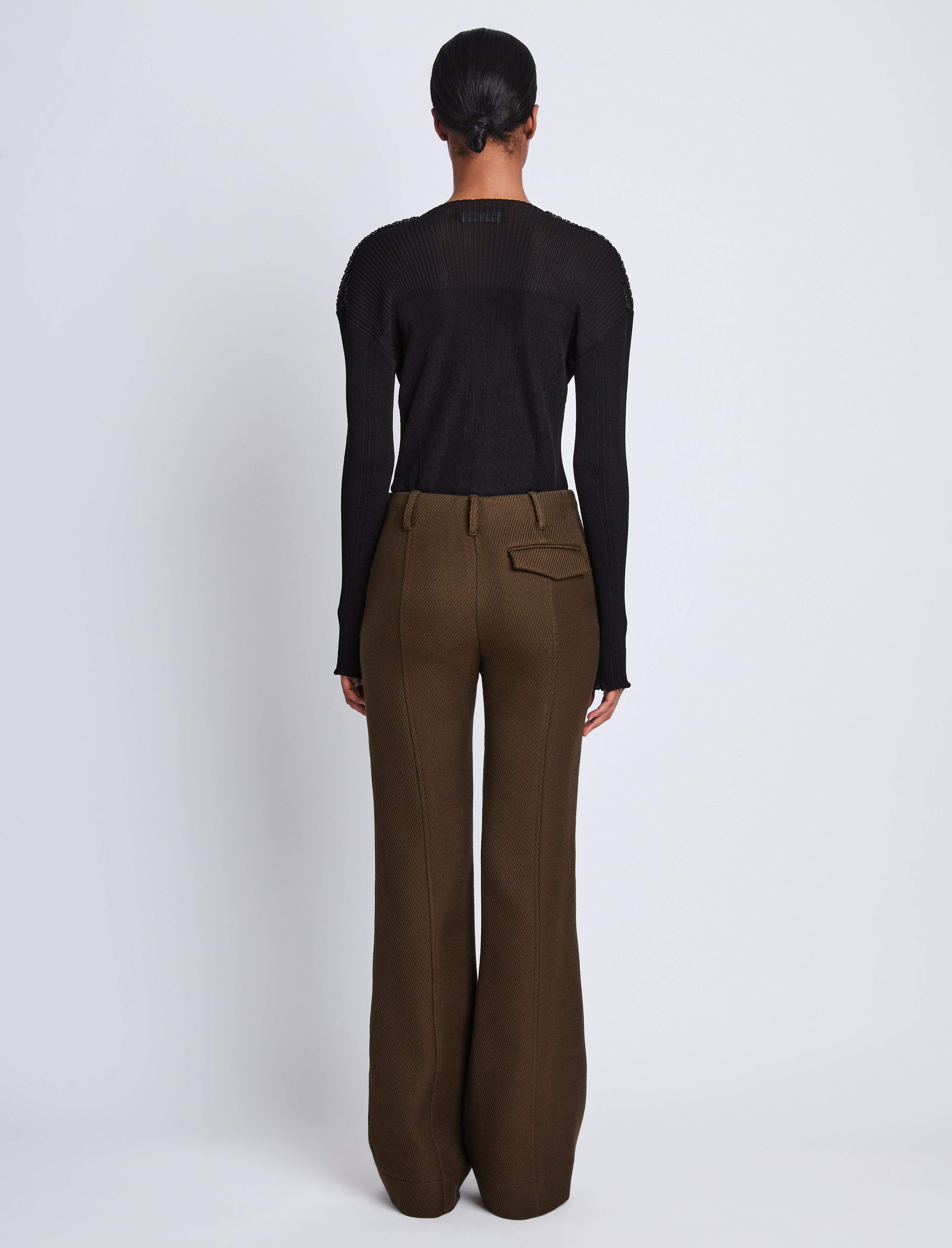 Barbara Pant in Wool Twill - 4