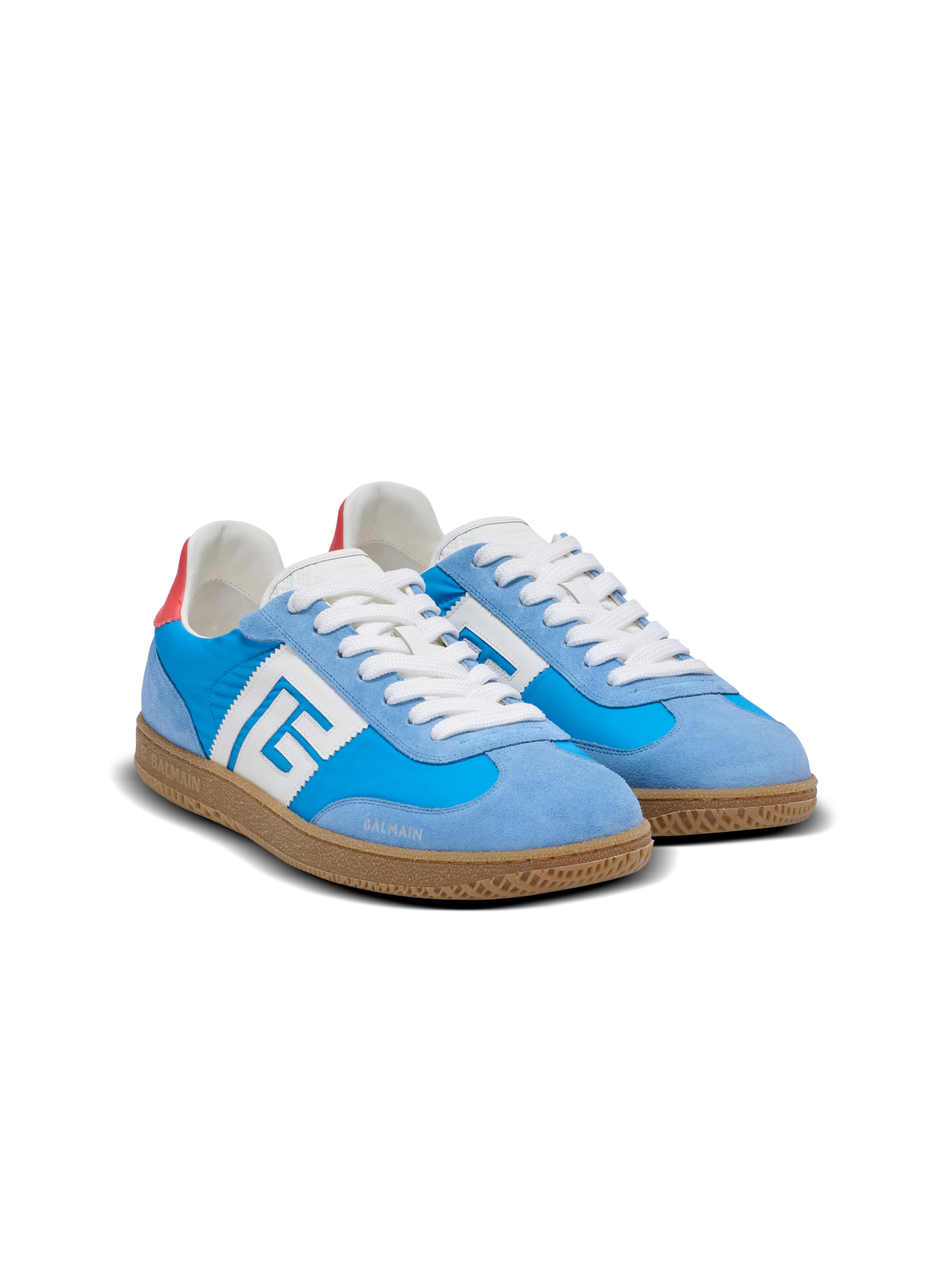 Balmain Swan trainers in leather, suede and nylon - 2