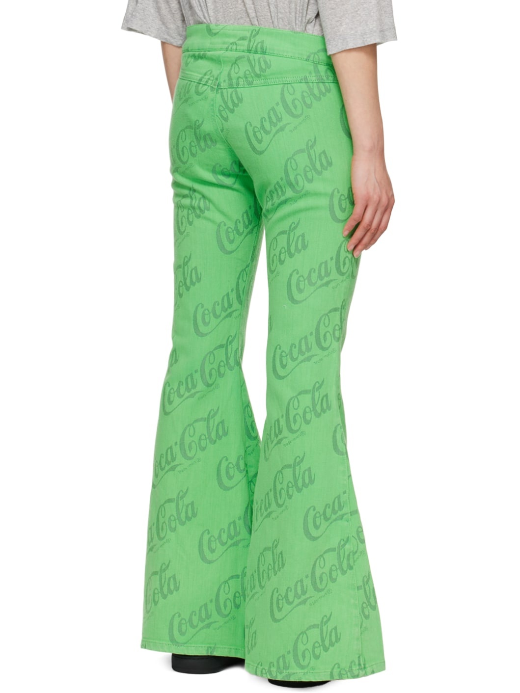 Green Jacquard Jeans - 3
