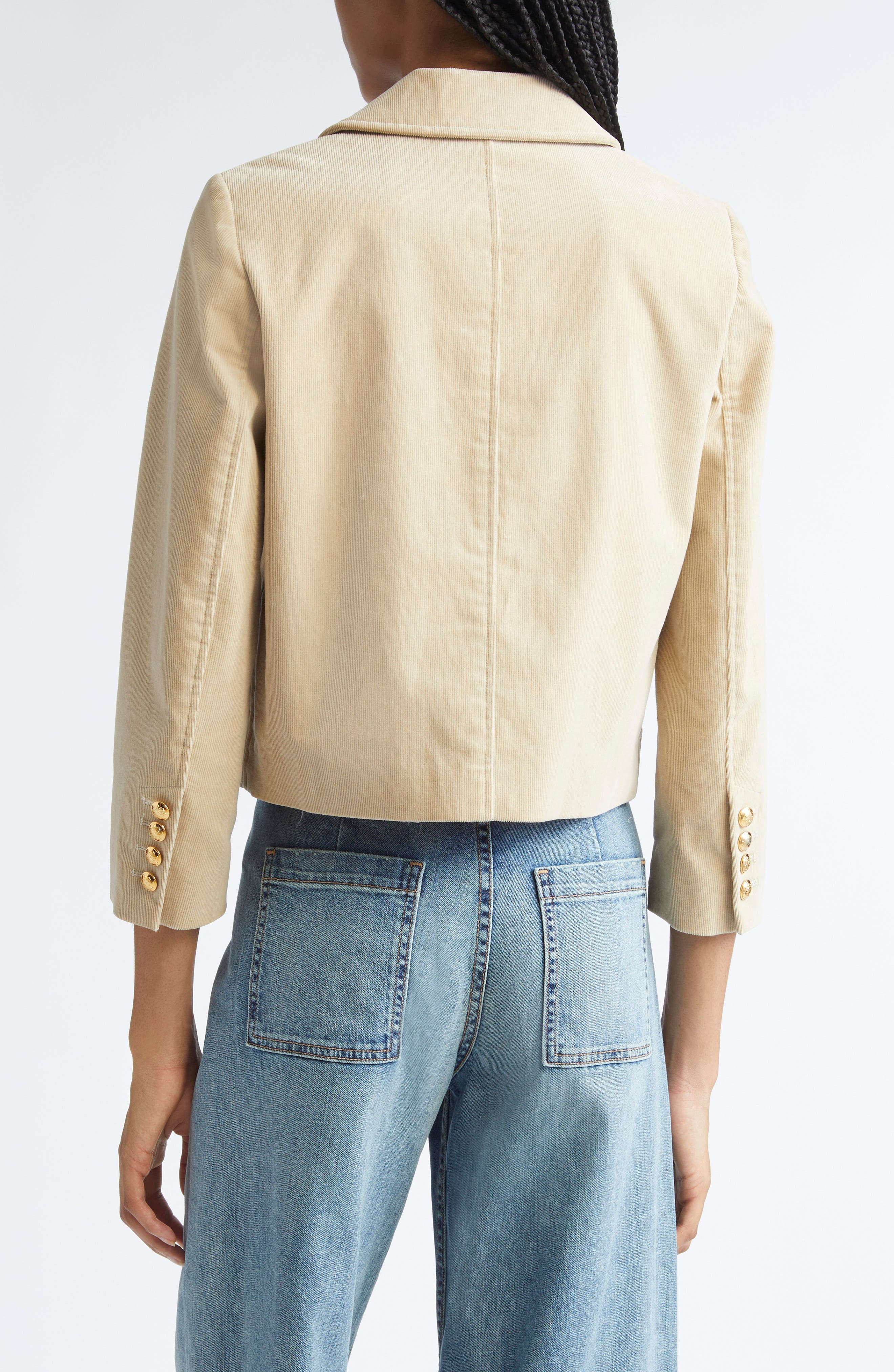Nili Lotan Chamonix Corduroy Jacket in Limestone at Nordstrom - 2