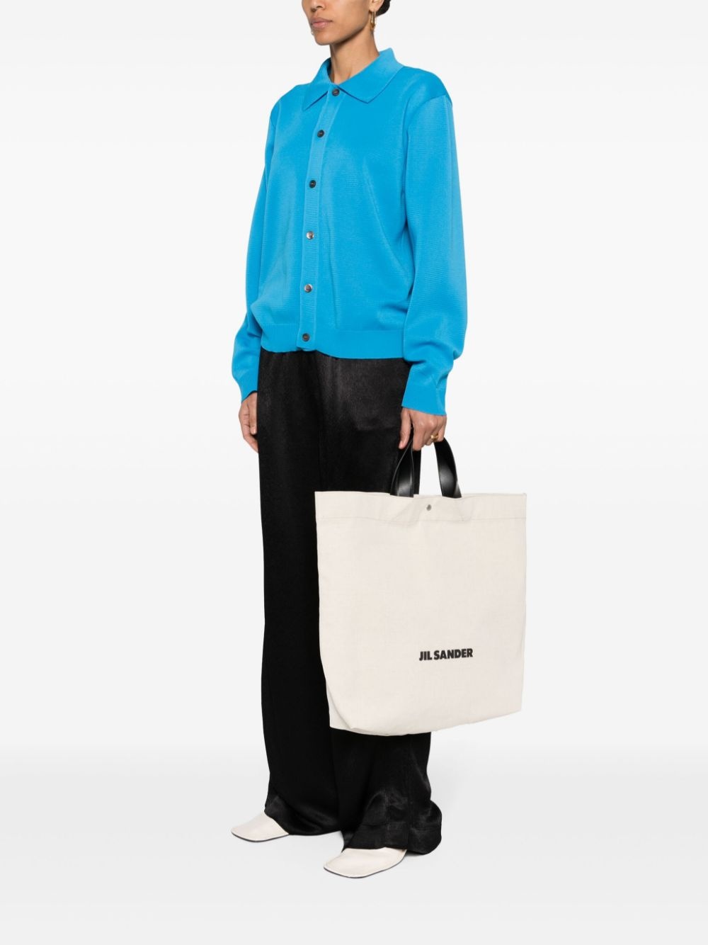 logo-print cotton tote bag - 2