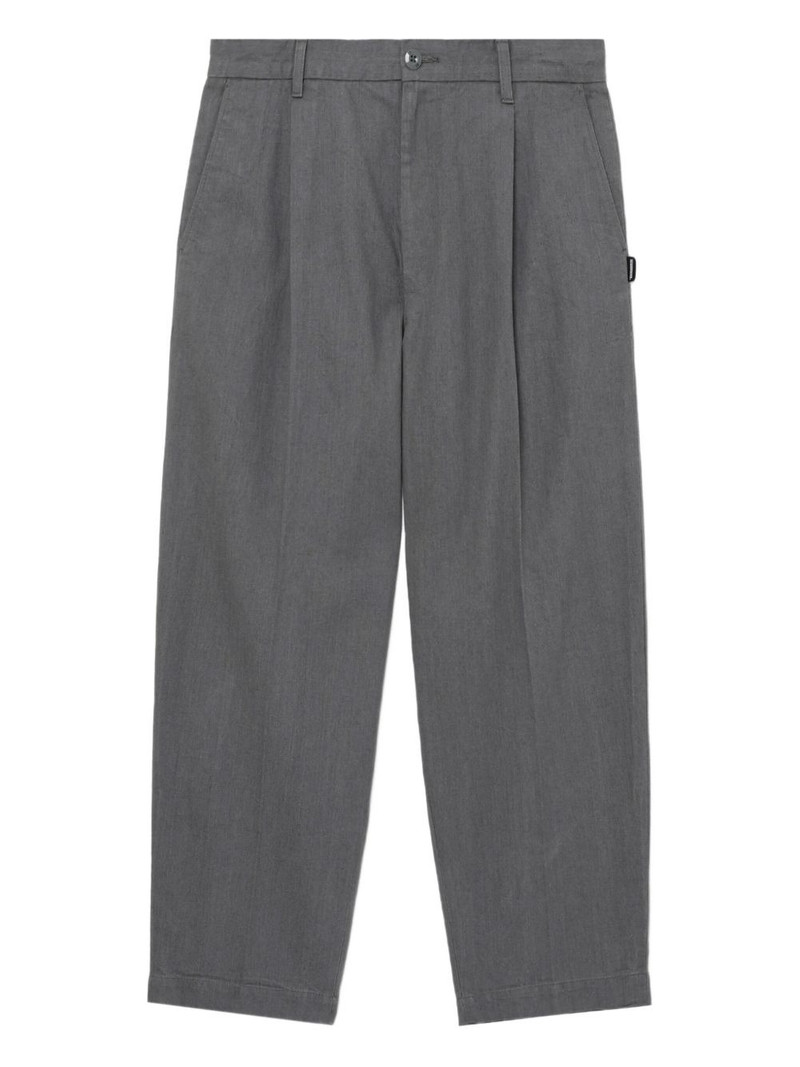 pleated-pocket cuffed trousers 1