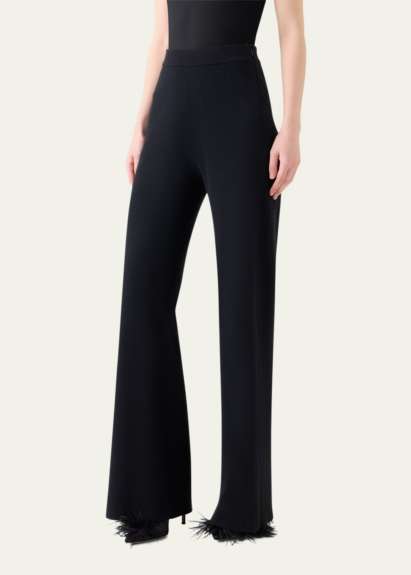 Cashmere Milano Knit Bootcut-Leg Pants - 4