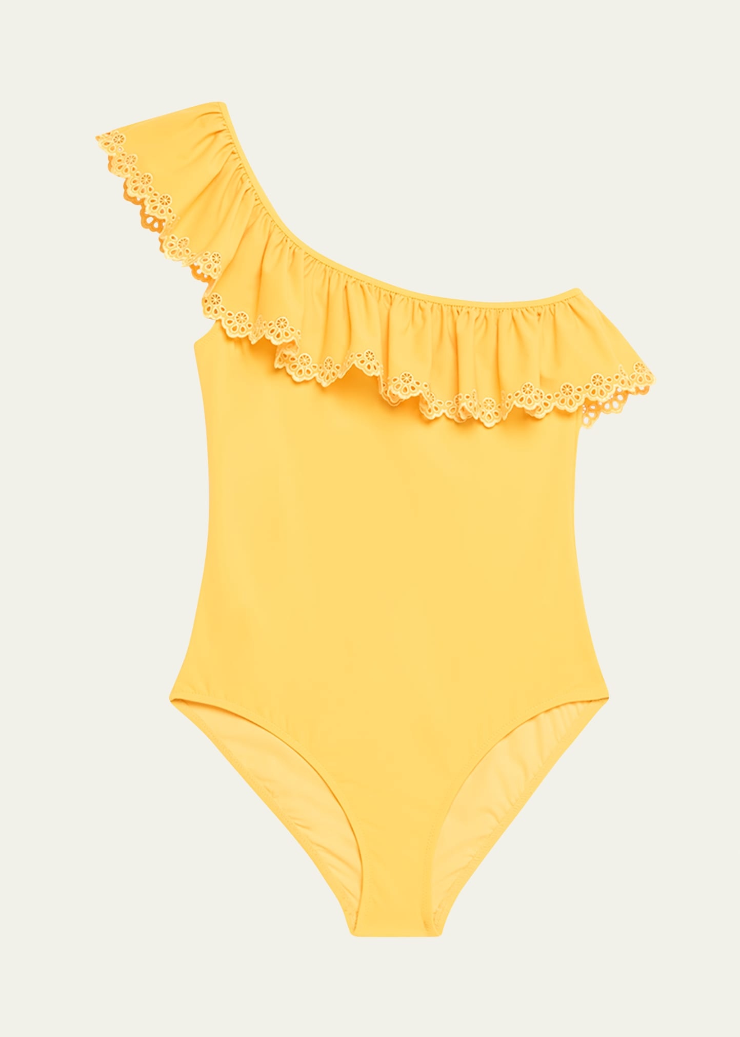 Solara Embroidered Flutter One-Piece Swimsuit - 1