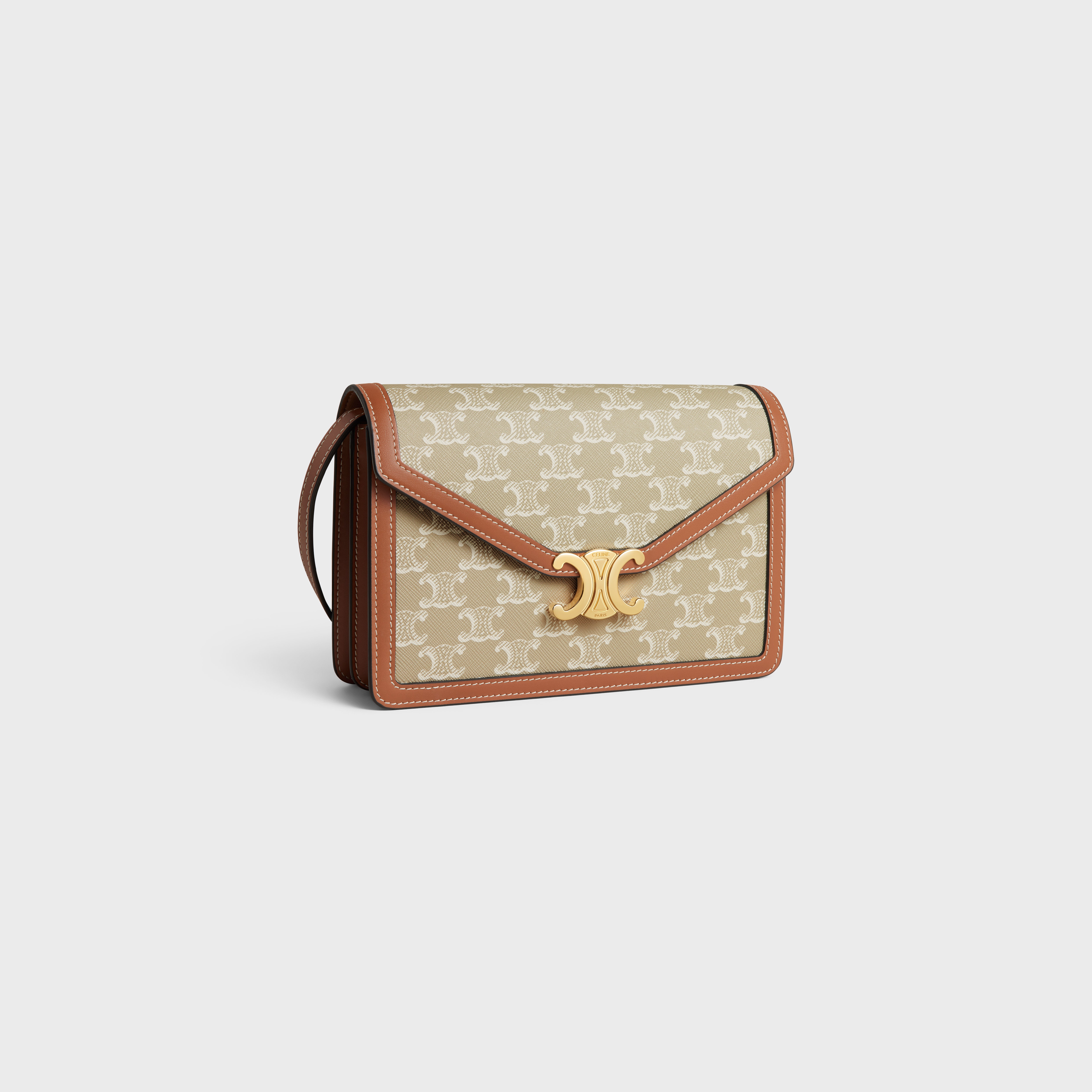 ENVELOPPE BAG in Triomphe Canvas and calfskin - 2