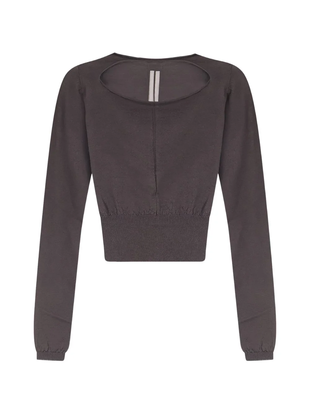 cropped ribbed-trim sweater - 1