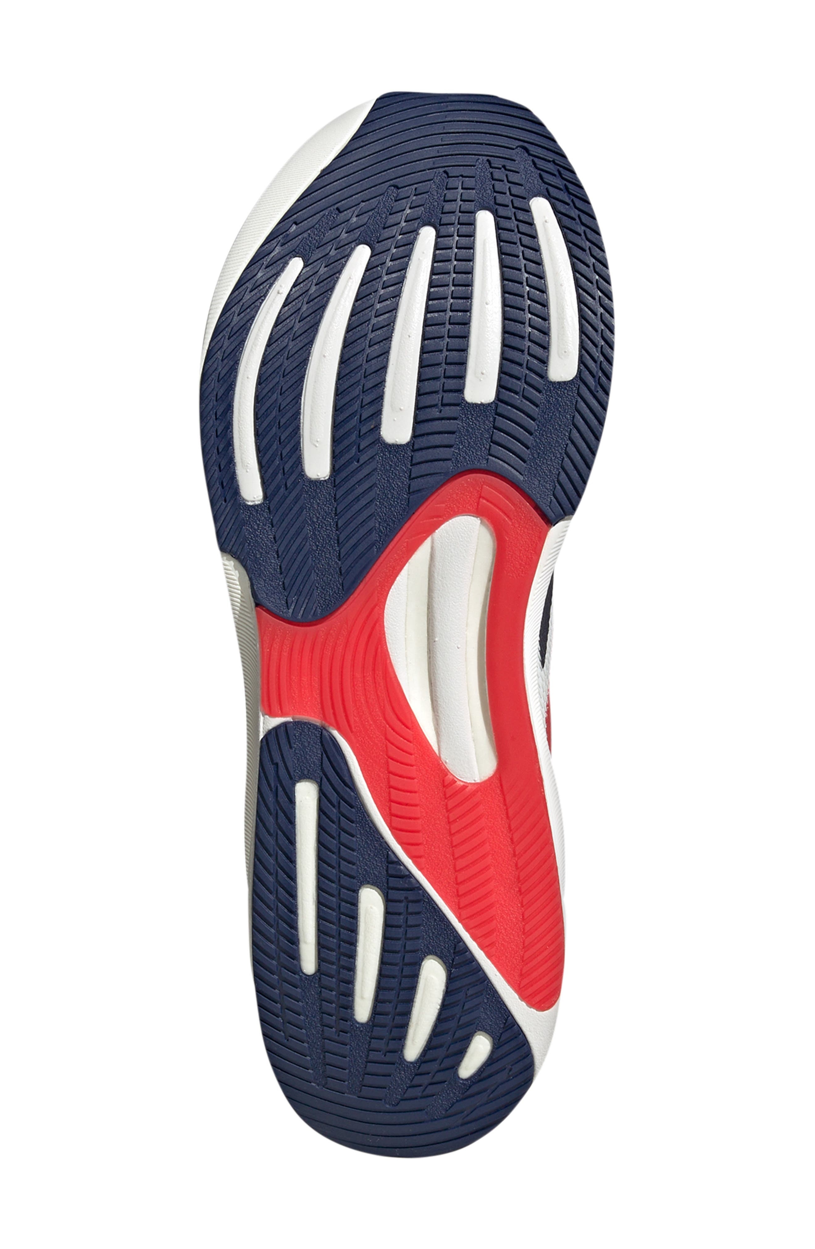 adidas Supernova Rise 2 Running Shoe in White/Dark Blue/Pure Ruby at Nordstrom - 5