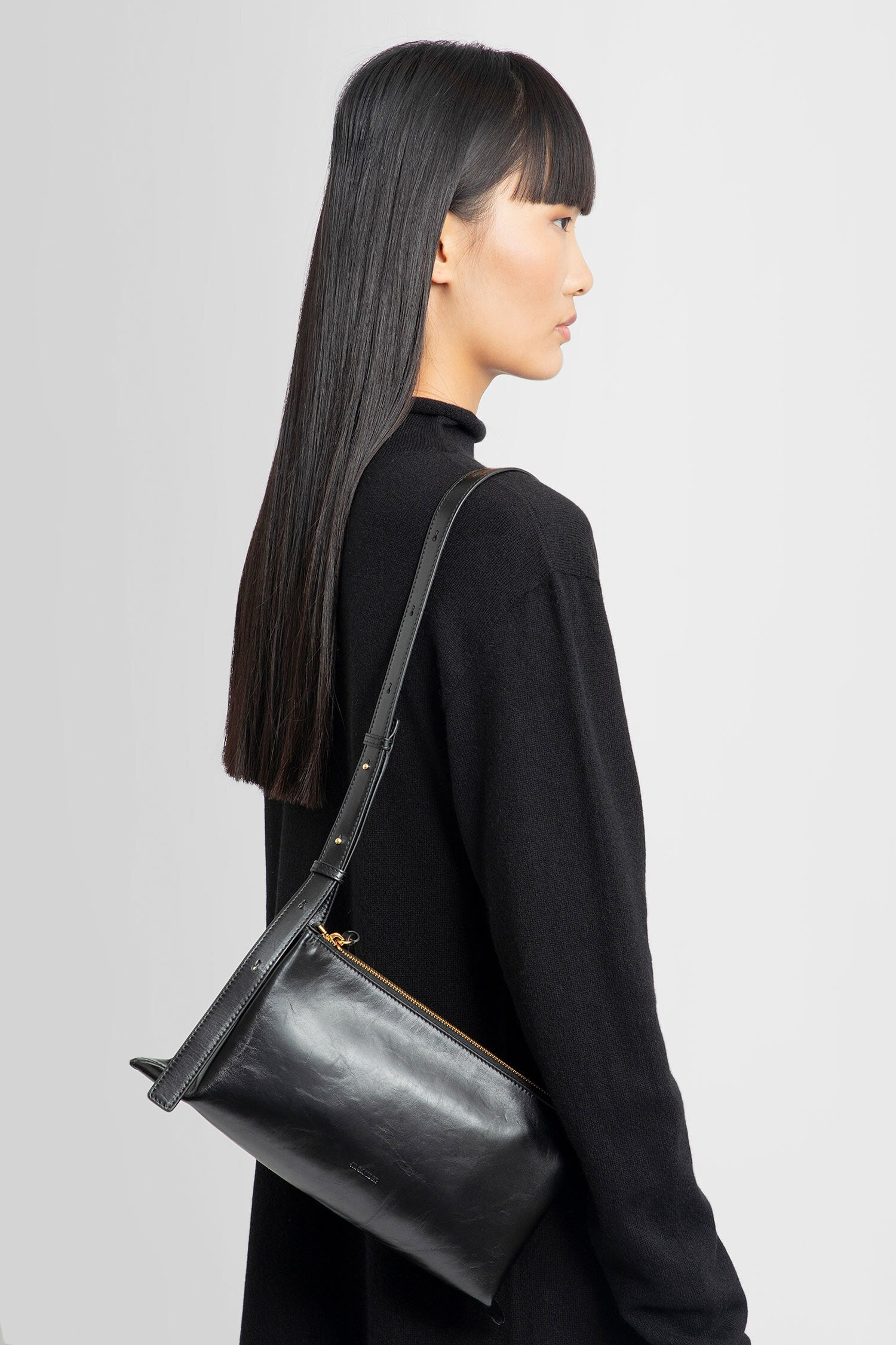 JIL SANDER WOMAN BLACK SHOULDER BAGS - 4