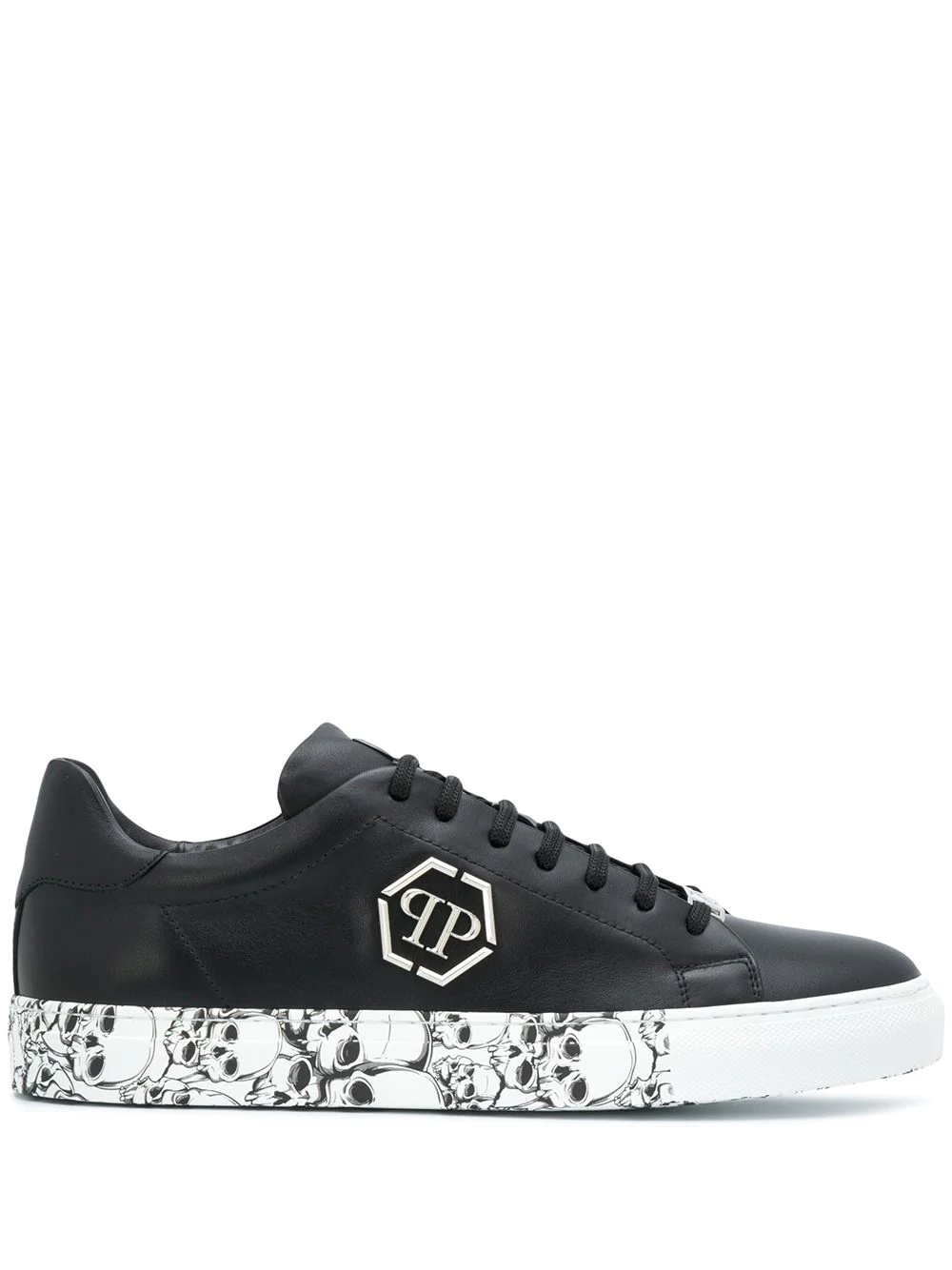 skull-print low-top sneakers - 1