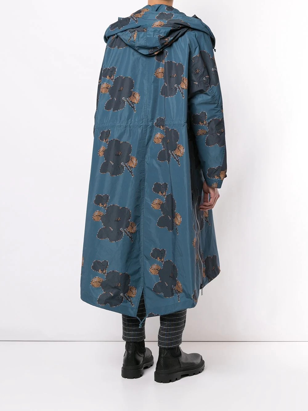 oversized printed coat - 4