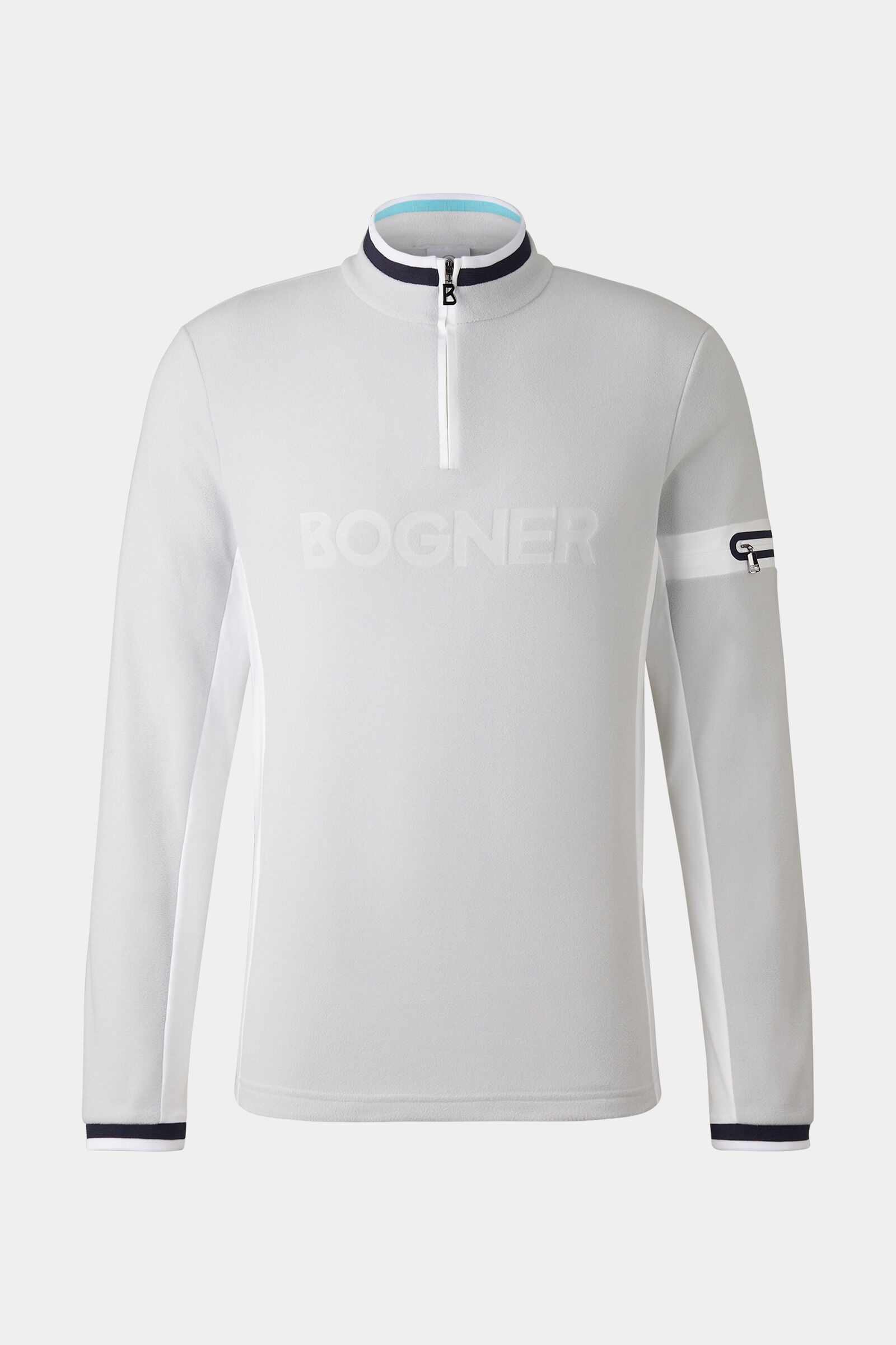 Gilbert Fleece longsleeve in Light gray/White - 1