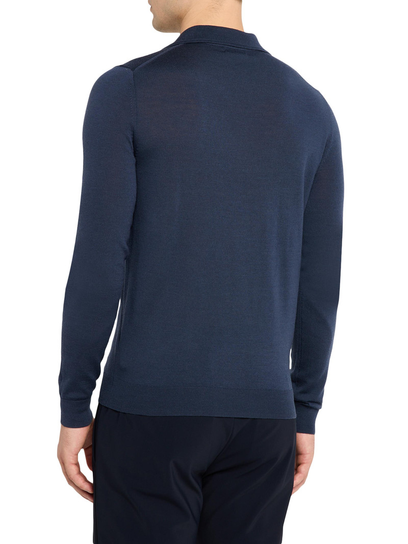 Men's Milburn Merino Wool Johnny Collar Shirt - Midnight 4