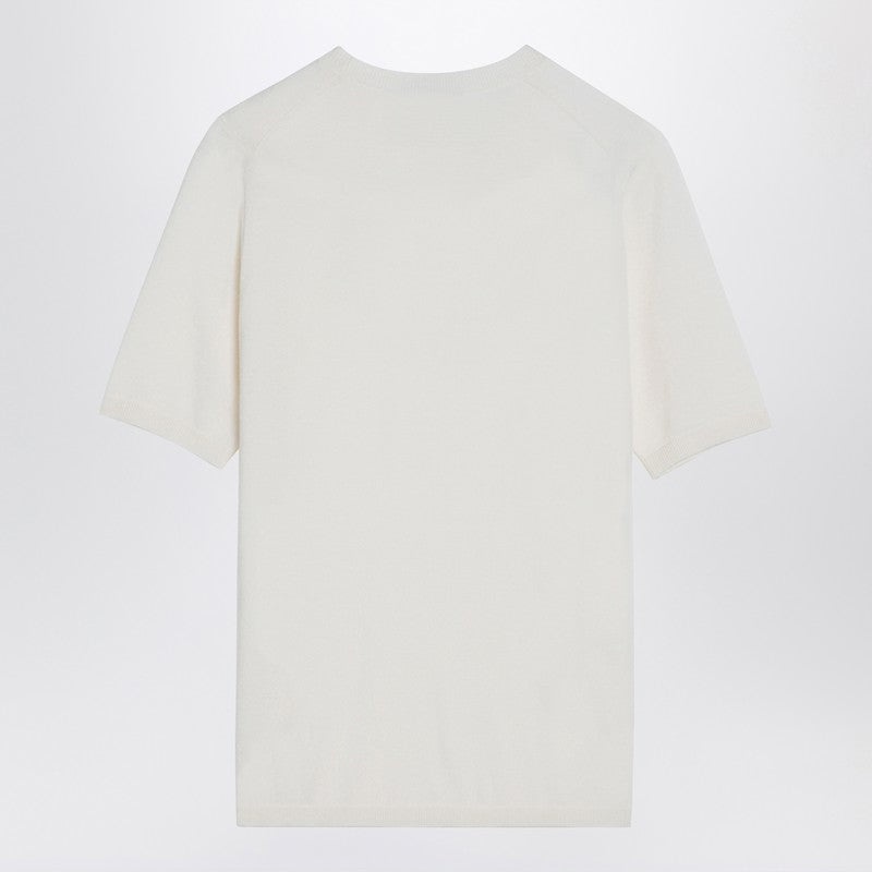 Max Mara White silk and cashmere crew-neck t-shirt - 2