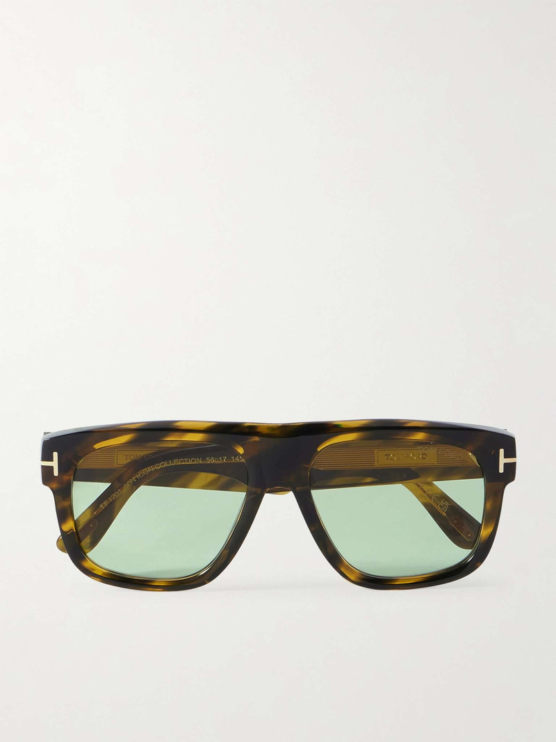 Icon 광장 프레임 Tortoiseshell 아세테이트 선글라스 - 1