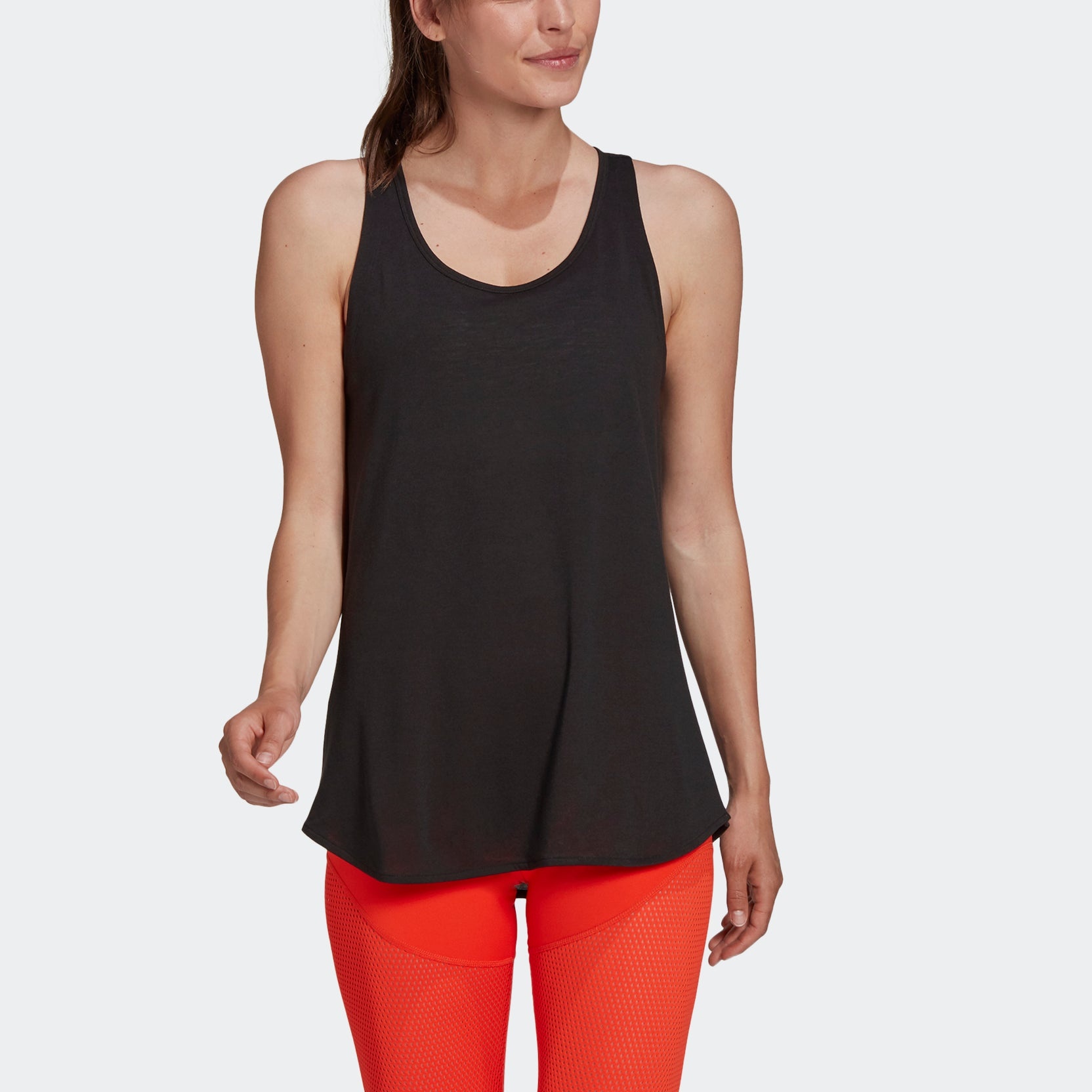 (WMNS) adidas Karlie Kloss Long Tank Top Asia Sizing 'Black' GH8226 - 3