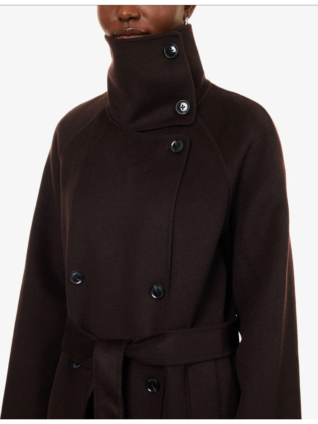Sahanne Double-Breasted Wool-Blend Coat - 5