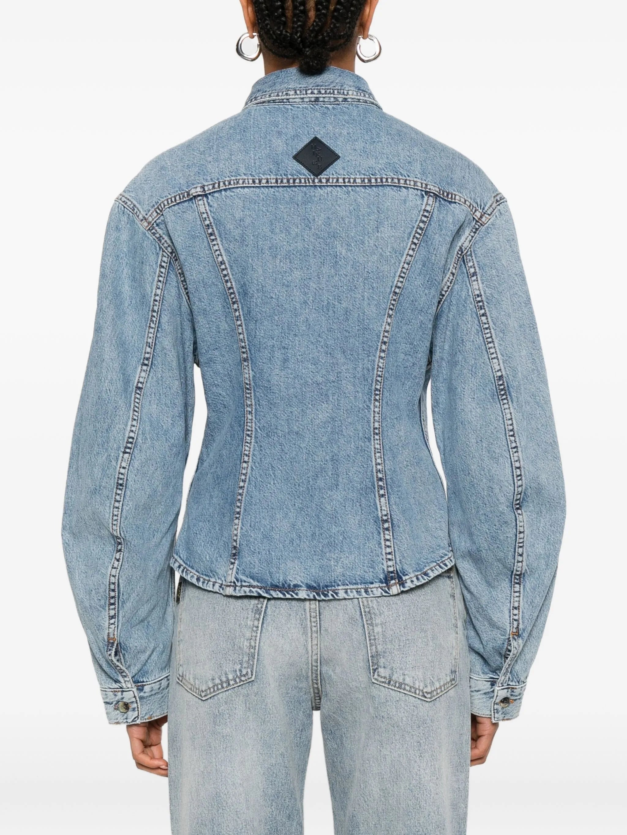 Haikure Button-up Denim Jacket - 3