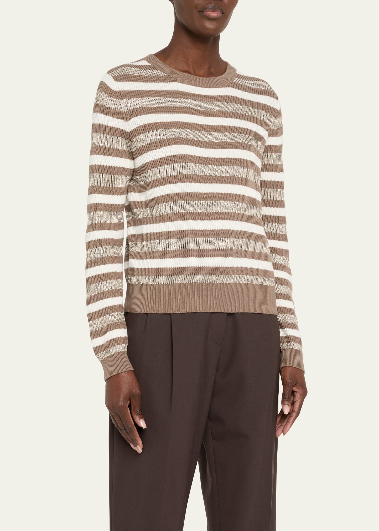 Winter Marina Cotton Stripe Long Sleeve Sweater - 4