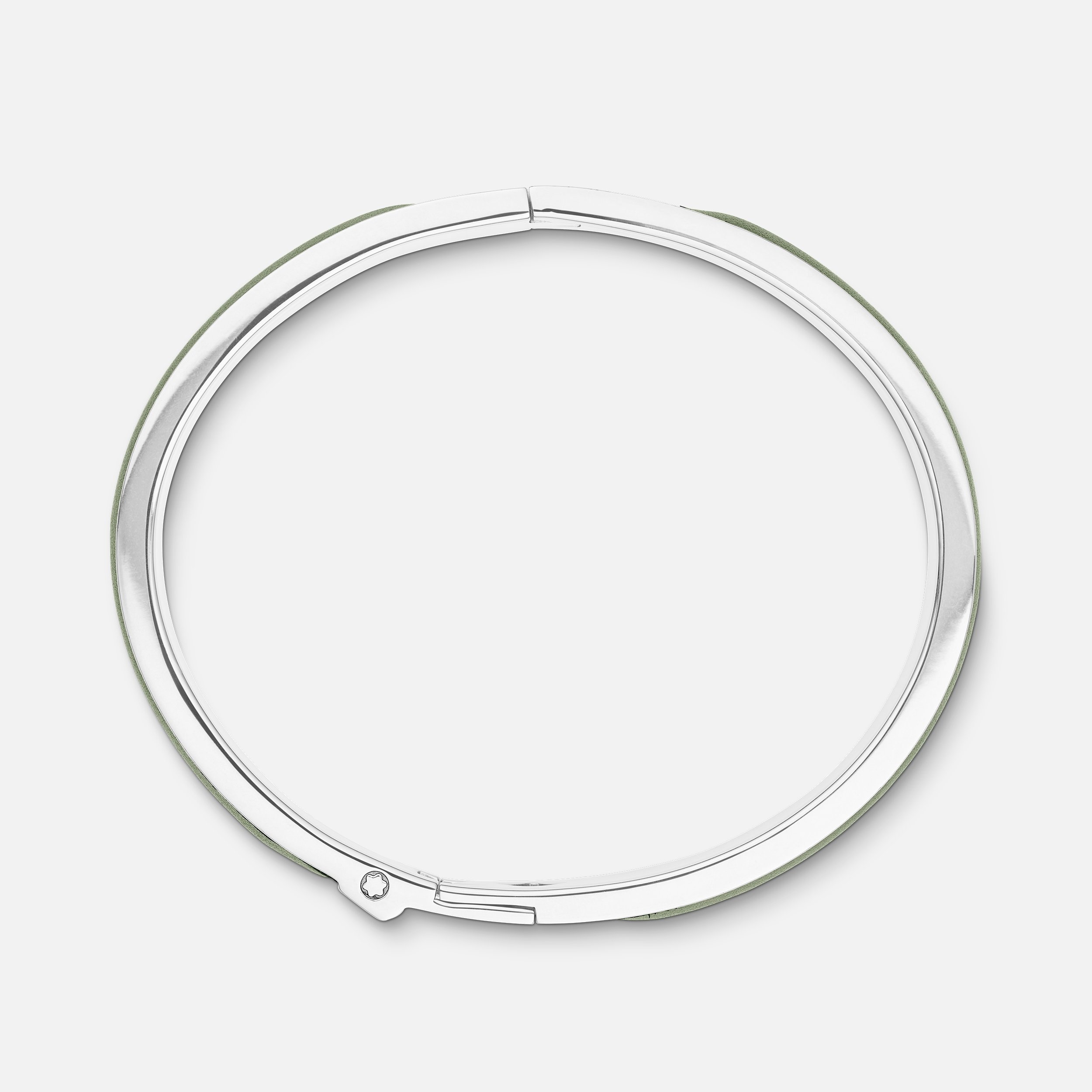 Bangle Steel Montblanc M logo Clay leather - 3