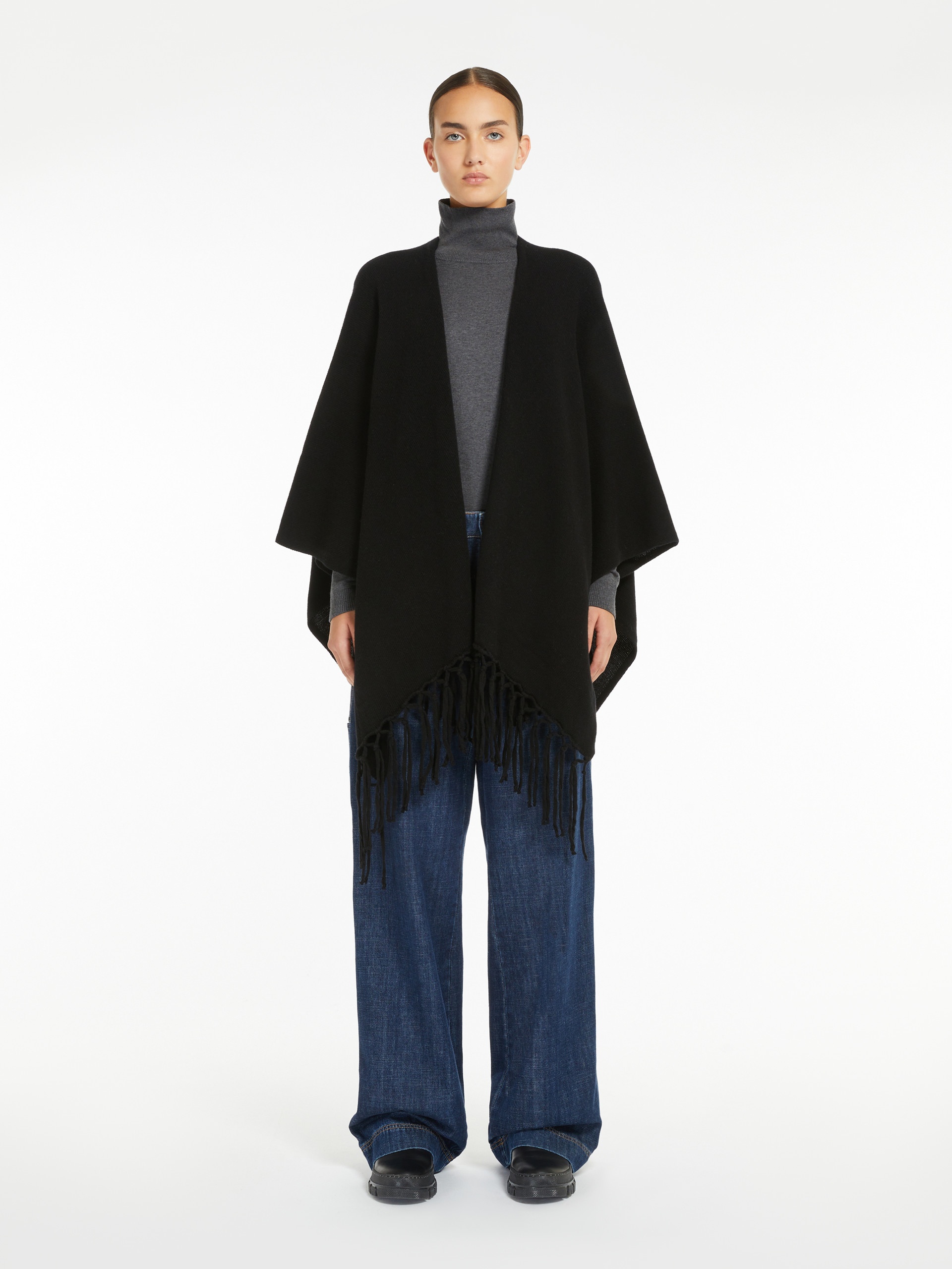 POMPOSA Pure wool poncho - 3
