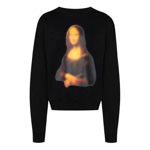Off-White Mona Lisa Applique Sweat Shirt Men's Black OMBA035F20FLE0041010 - 1