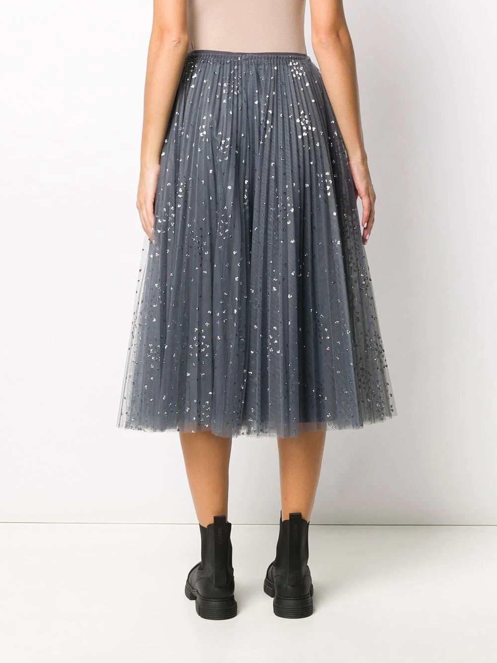 glitter detailing pleated skirt - 4