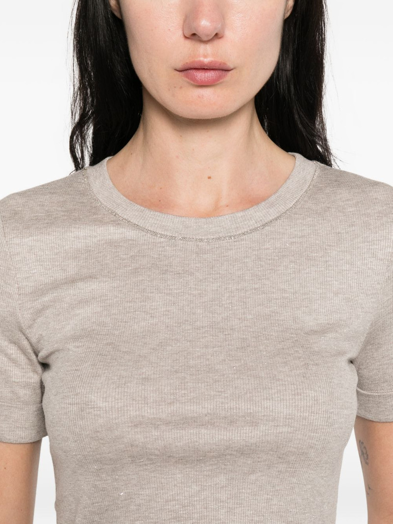 embellished round neck T-shirt 5