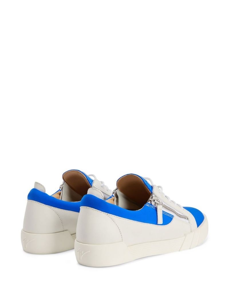 colour-block low-top sneakers - 3