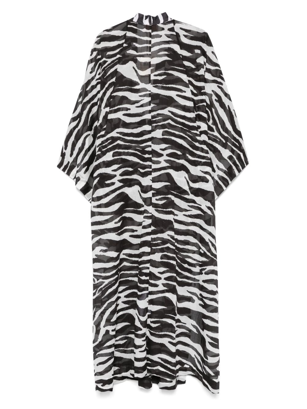 zebra-print beach cover-up - 2
