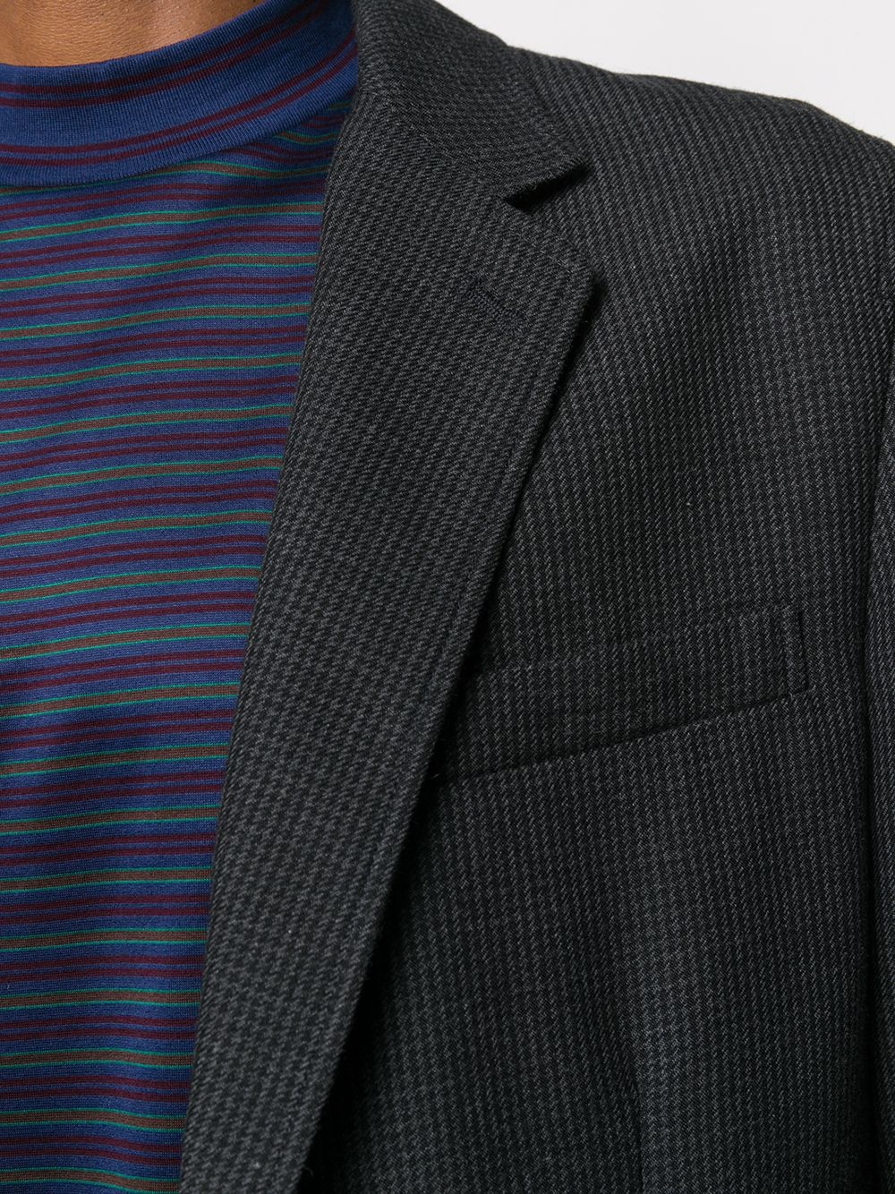 single-breasted check blazer - 5