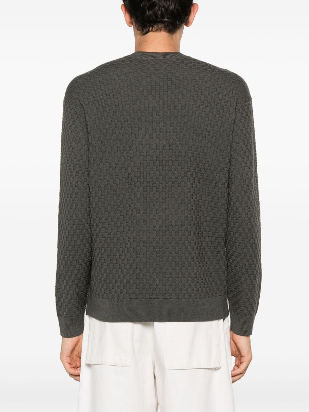 interwoven virgin wool jumper - 4
