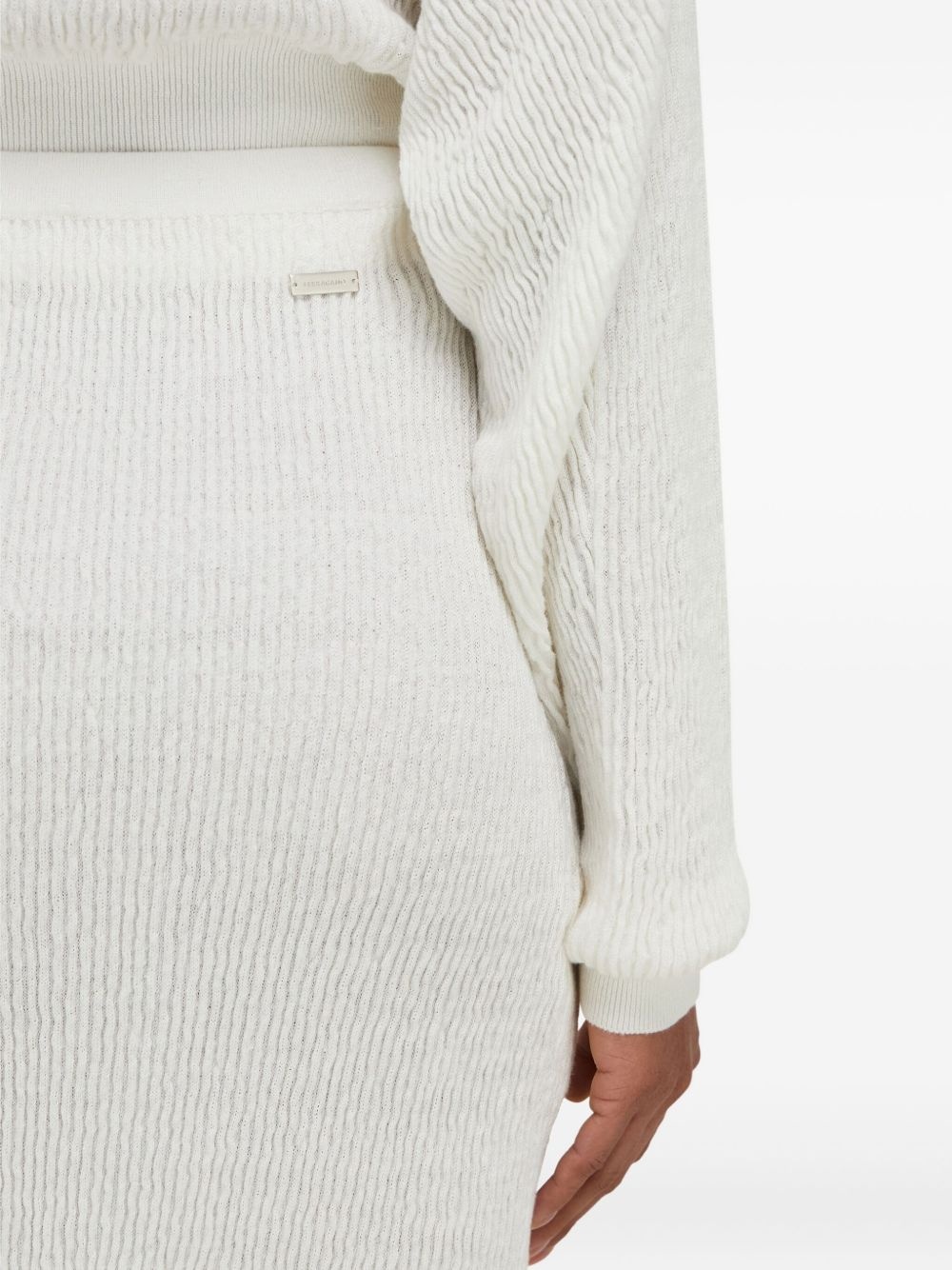Jersey linen skirt - 5