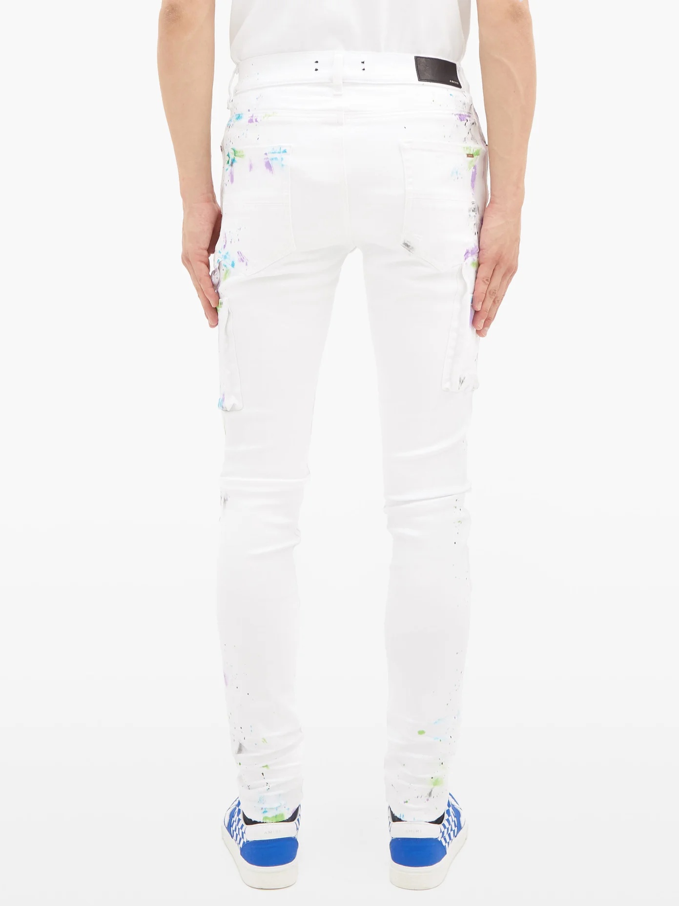 Paint-splatter slim-leg jeans - 5