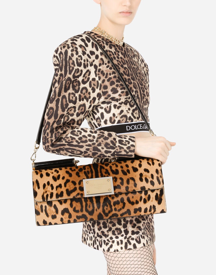 90es Sicily bag in leopard-print pony hair - 2