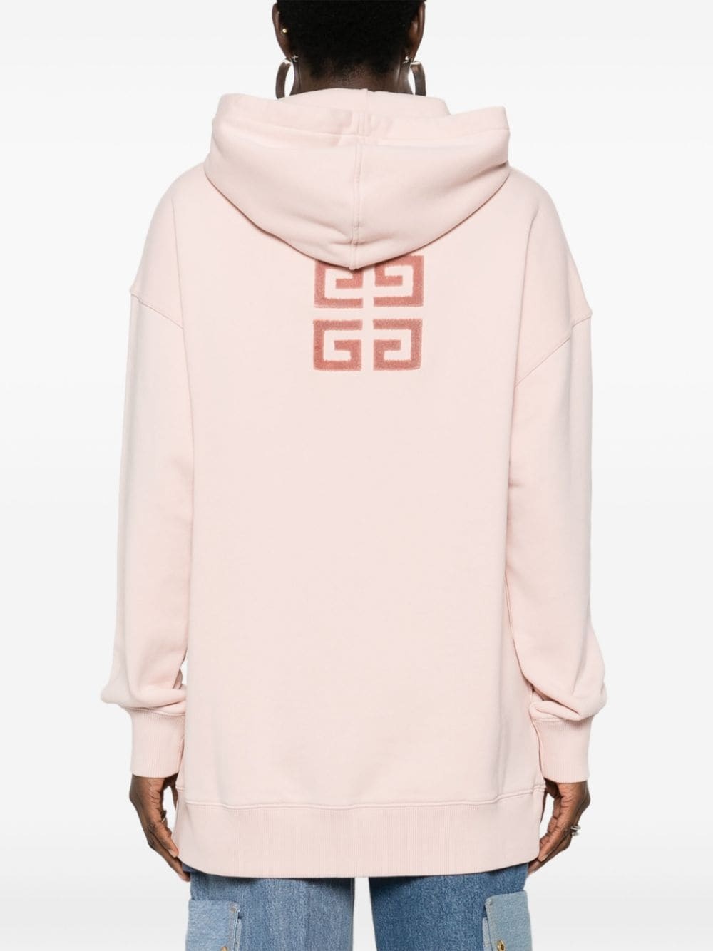 4G-motif cotton hoodie - 4