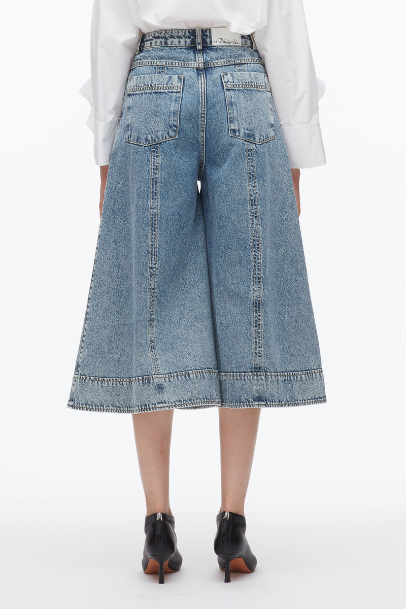 Pleated Denim Culottes 5