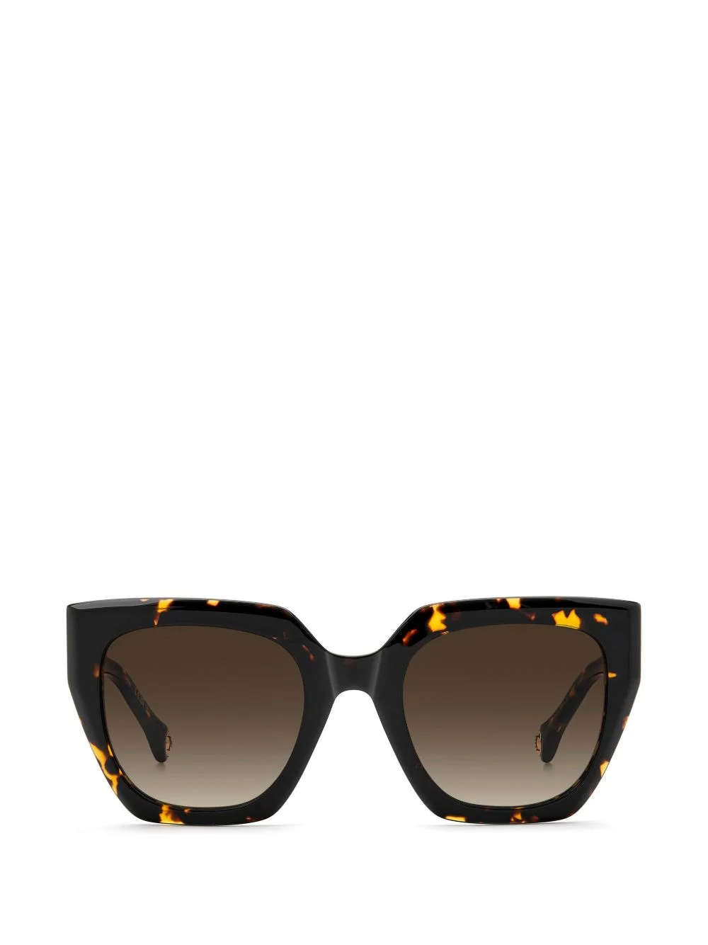 tortoiseshell-effect squared-frame sunglasses - 1