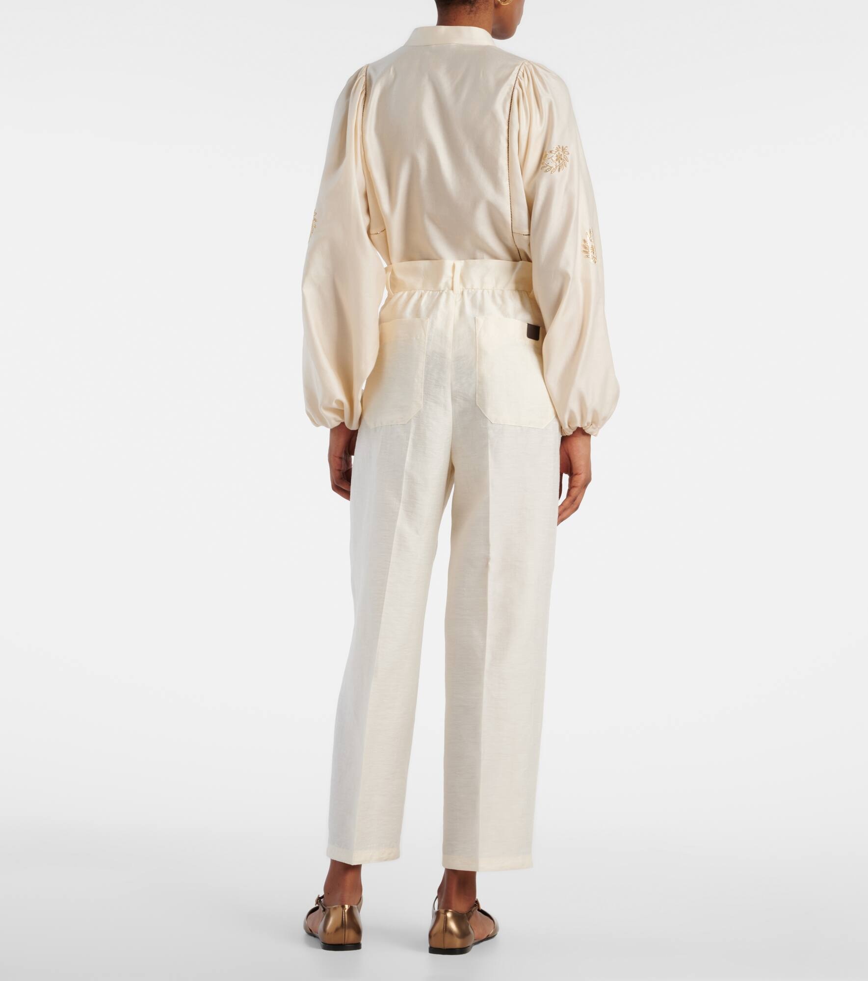 Efedra high-rise straight pants - 3