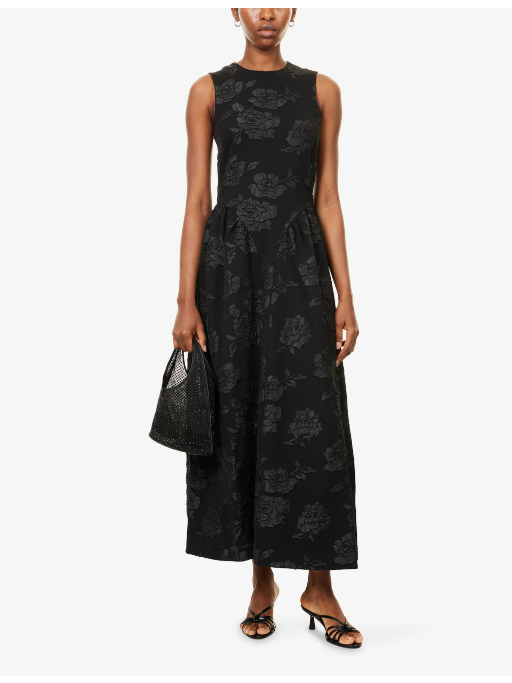 Lori Floral-Embroidered Woven Midi Dress - 2