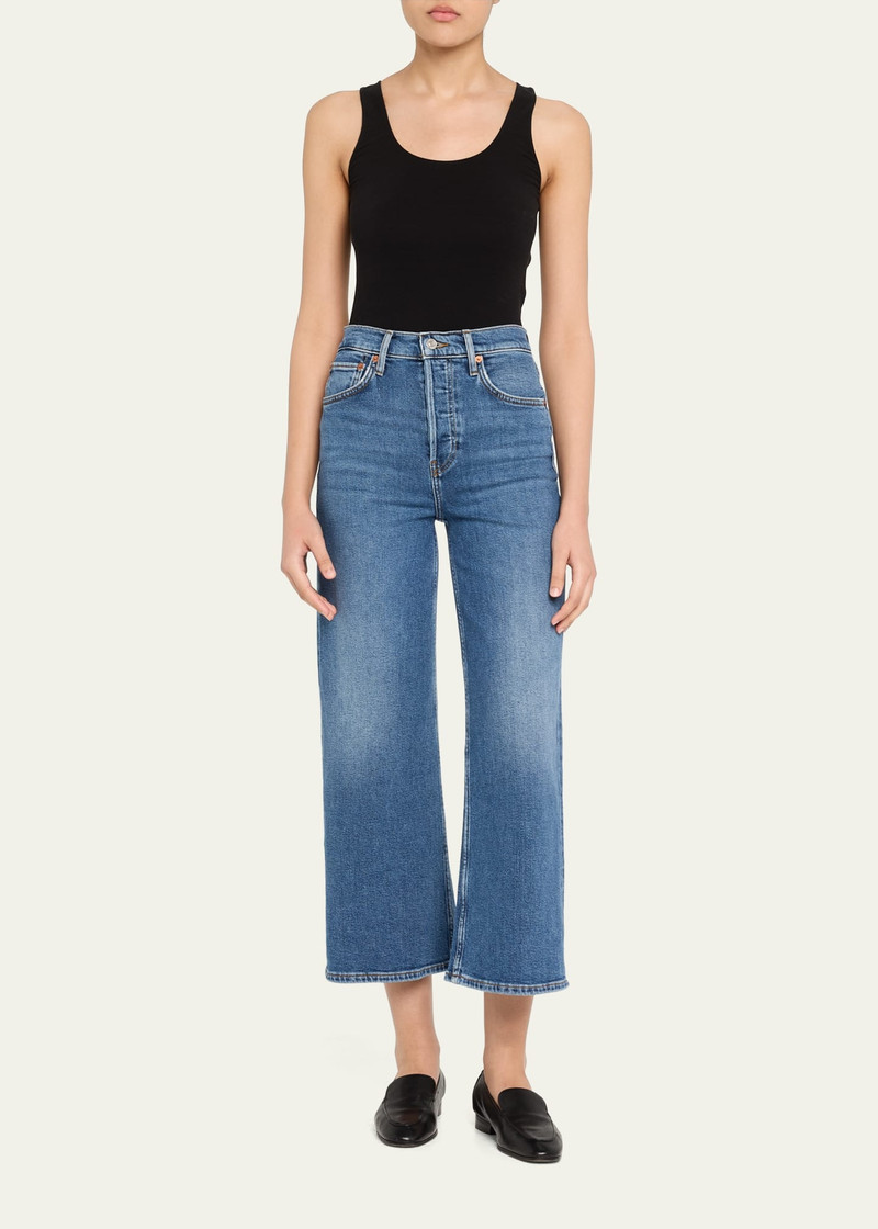 RE/DONE High Rise Wide-Leg Cropped Jeans outlook