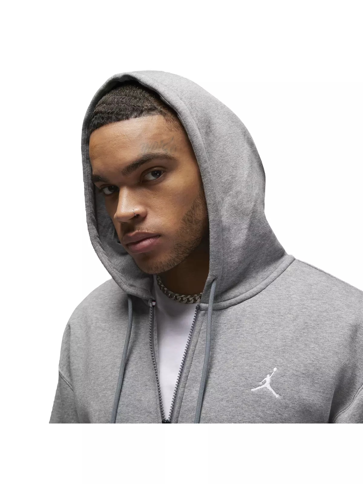 Men's Essentials Full-Zip Fleece Hoodie - Grey - 3