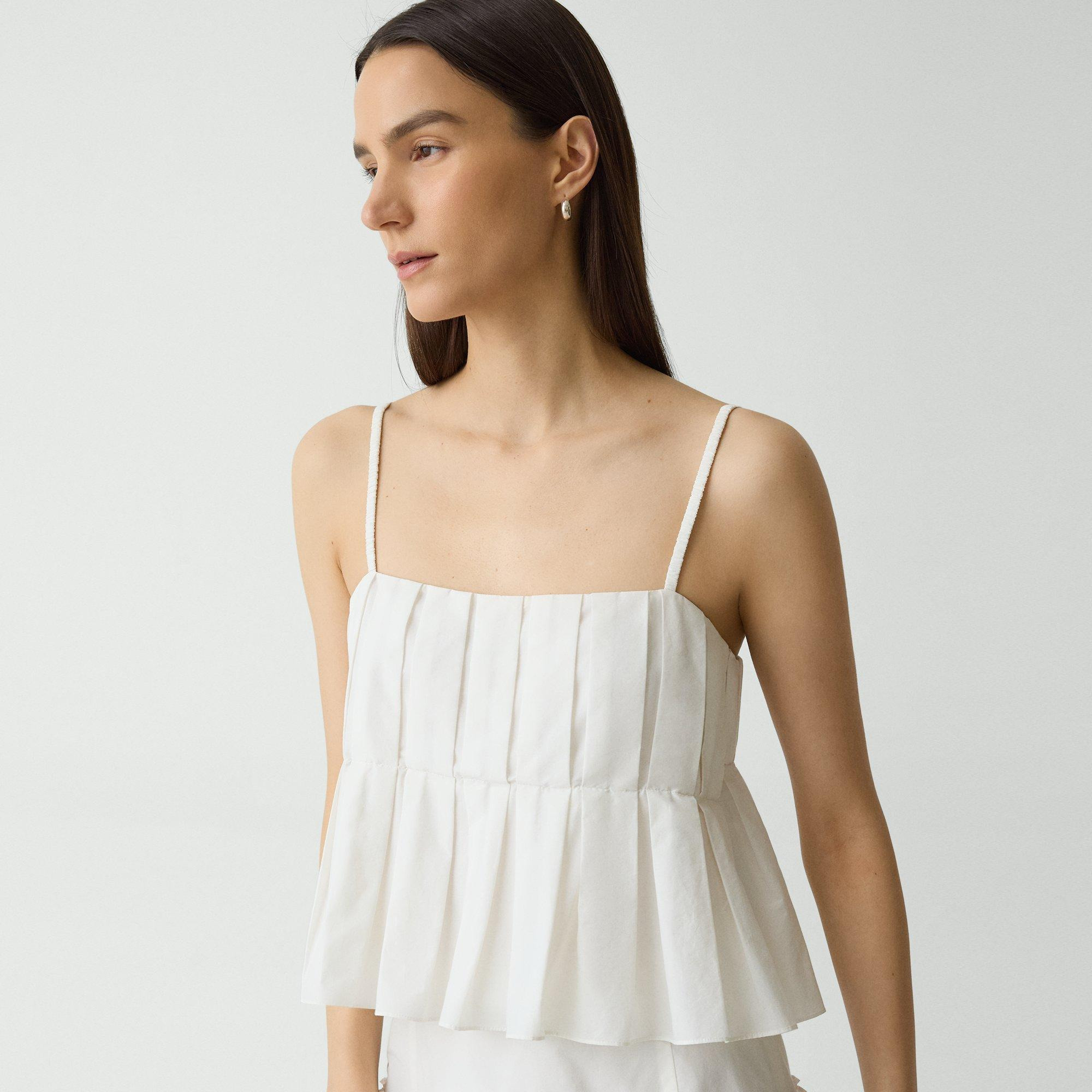 Pleated Camisole in Cotton-Blend - 5